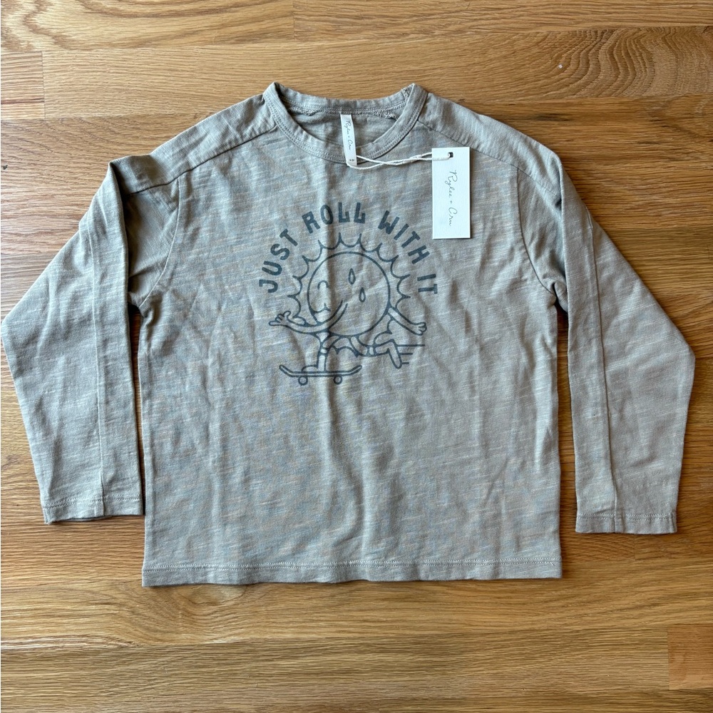 Rylee + Cru Long Sleeve Shirt with Skateboard Graphic / 4-5Y